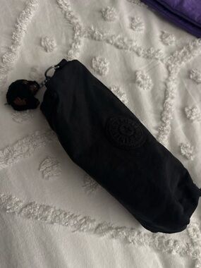 Kipling Black Nylon Toiletry/Accessory Pouch with Keyring Monkey Charm